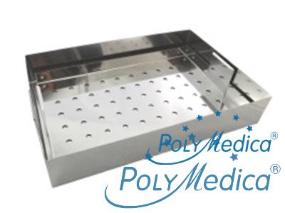 Контейнер для жидкостной стерилизации медицинских инструментов с крышкой 355х205х100 мм